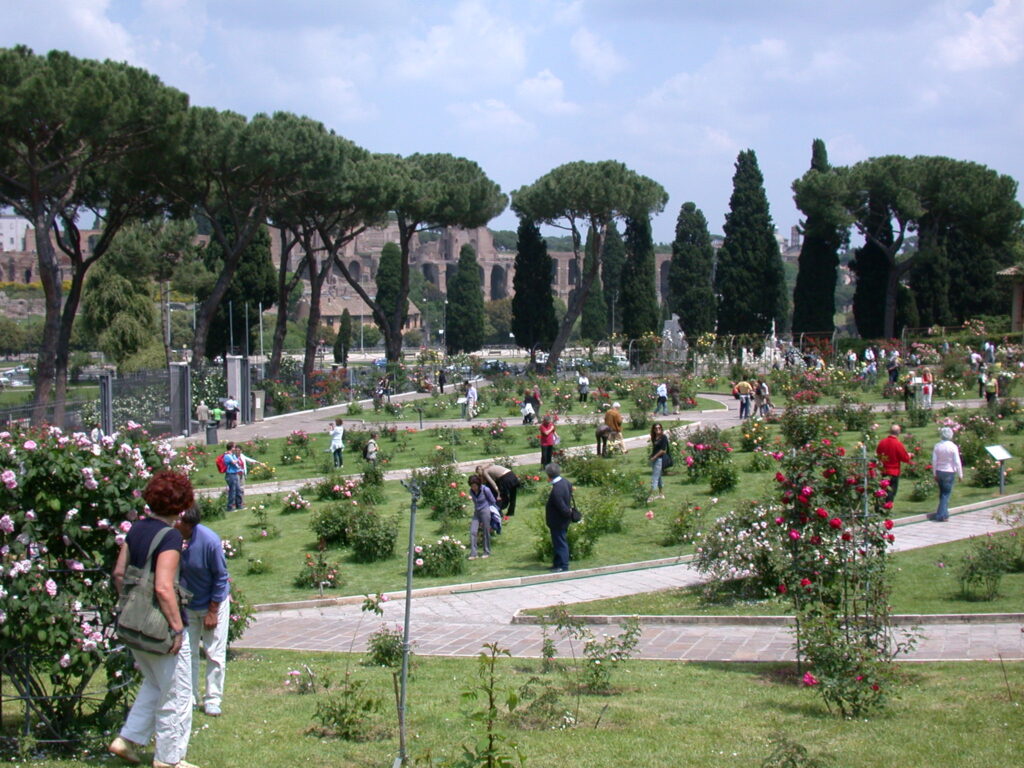 Rome Rose Garden in Italy, magical rose garden