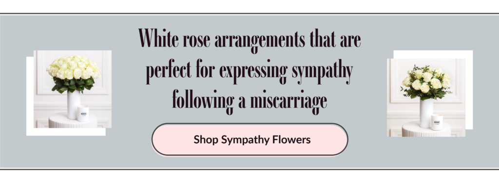 White rose arrangements, flowers for miscarriage