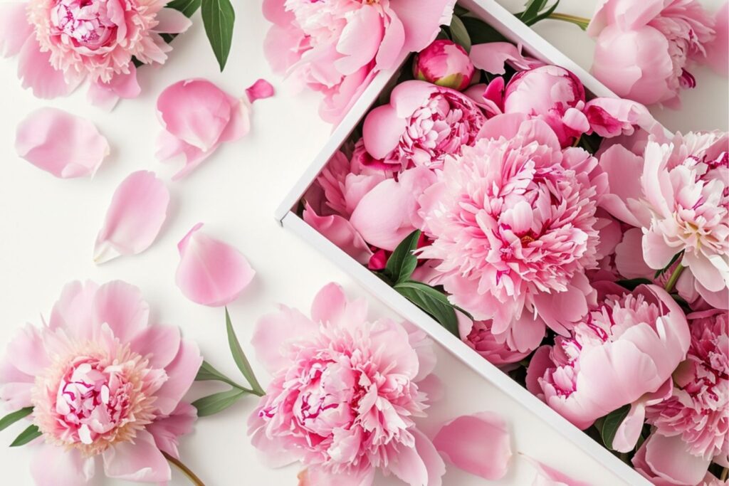 peonies as a gift