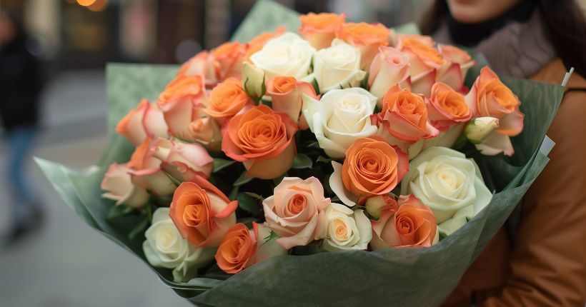 Flower as a gift for valentines day