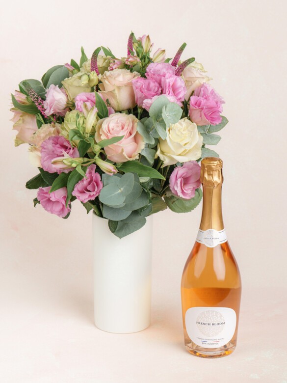 Flowers and wine