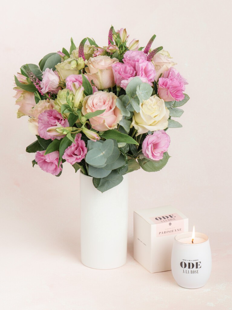 Flowers and Candle